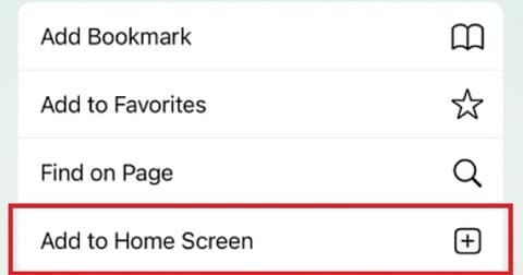 Add to Home Screen