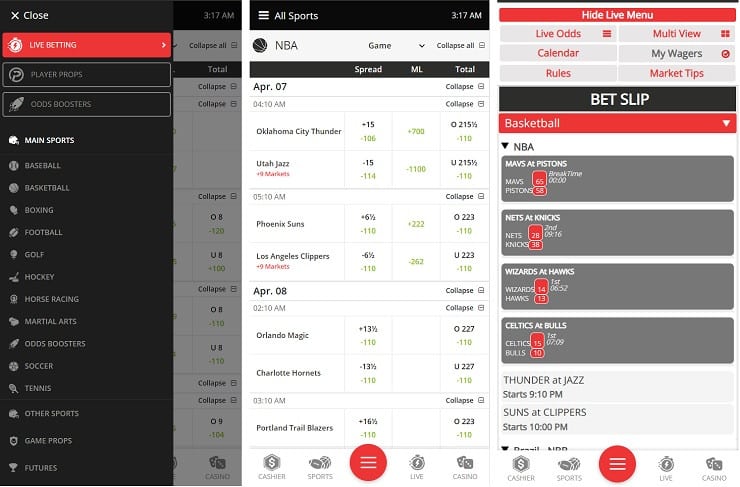 BetOnline Kansas Sports on Mobile