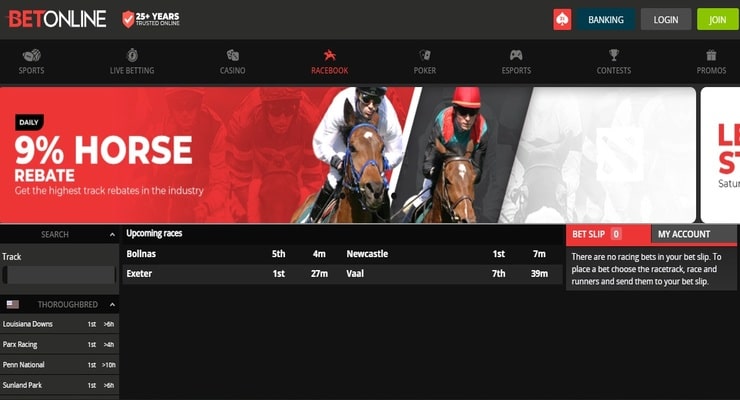 BetOnline racebook