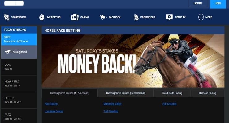 BetUS racebook