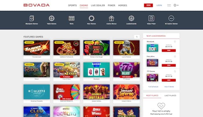Bovada Slots