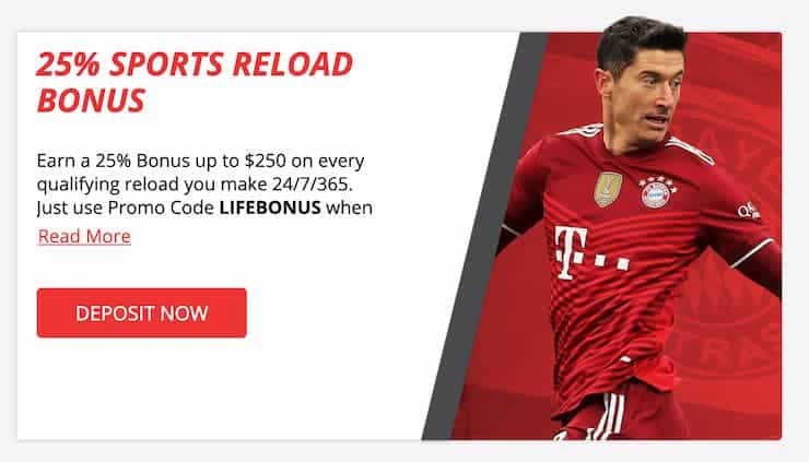 BetOnline sports reload bonus in Tennessee