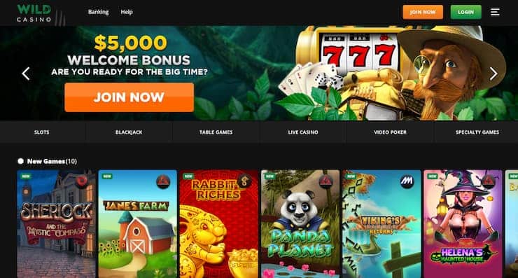 Wild Casino $10 deposit casino