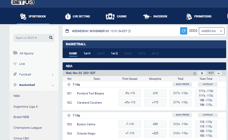 betus apuestas nba